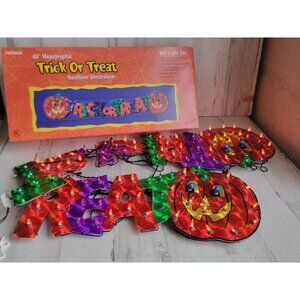 Noma holographic trick or treat roof line decoration light up vintage